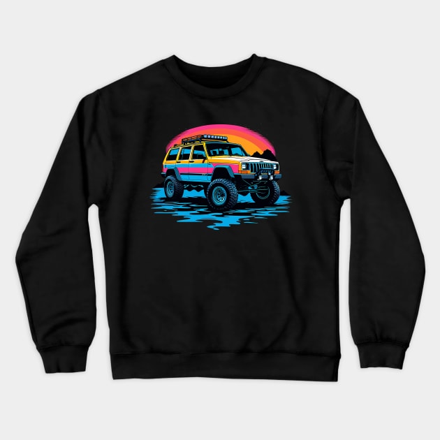 Jeep Cherokee xj Crewneck Sweatshirt by TaevasDesign